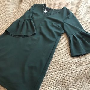 Knee length green dress